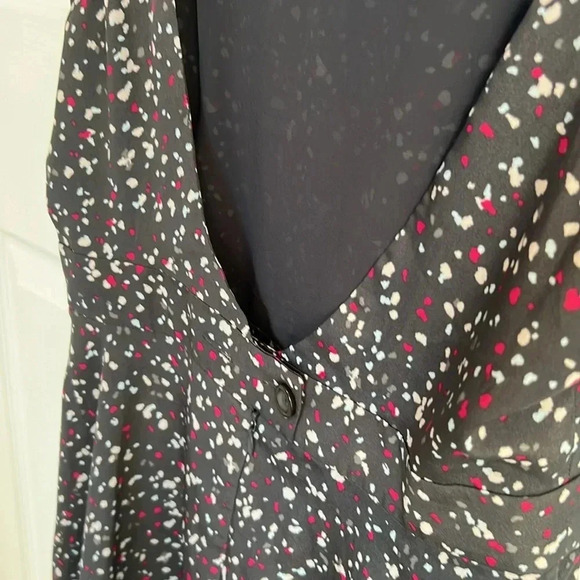 BCBG Generation Dress. Charcoal gray  with pink and cream speckles. Size 6 - Picture 6 of 14